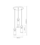 Milagro Lampa wisząca ELICA 3xE27 MLP8666 Milagro Lampa wisząca ELICA 3xE27 MLP8666