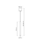 Milagro Lampa wisząca MONZA BLACK 1xG9 max 8W LED MLP8838 Milagro Lampa wisząca MONZA BLACK 1xG9 max 8W LED MLP8838