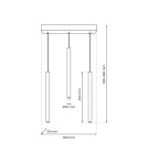 Milagro Lampa wisząca MONZA BRASS 3xG9 max 8W LED MLP8841 Milagro Lampa wisząca MONZA BRASS 3xG9 max 8W LED MLP8841