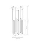 Lampy wiszące sople - Milagro Lampa wisząca MONZA BLACK 7xG9 max 8W LED MLP8842 - product 5