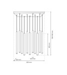 Milagro Lampa wisząca MONZA BRASS 11xG9 max 8W LED MLP8845 Milagro Lampa wisząca MONZA BRASS 11xG9 max 8W LED MLP8845