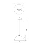 Milagro Lampa wisząca BETA BLACK/WHITE 1xE27 35cm MLP8954 Milagro Lampa wisząca BETA BLACK/WHITE 1xE27 35cm MLP8954