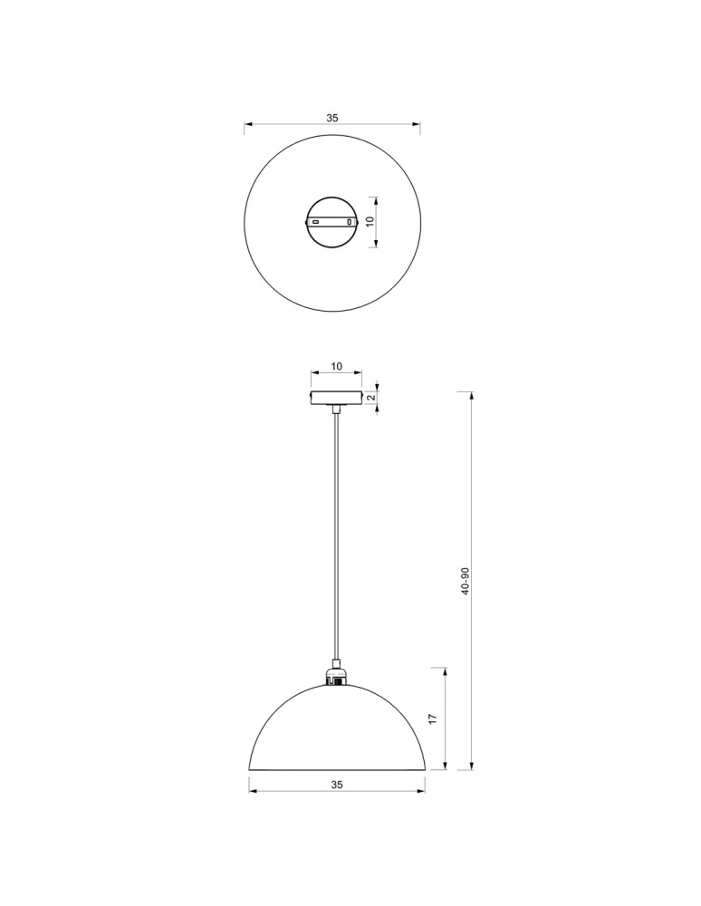 Milagro Lampa wisząca BETA BLACK/WHITE 1xE27 35cm MLP8954 Milagro Lampa wisząca BETA BLACK/WHITE 1xE27 35cm MLP8954