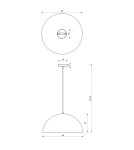Milagro Lampa wisząca BETA BLACK/WHITE 1xE27 45cm MLP8955 Milagro Lampa wisząca BETA BLACK/WHITE 1xE27 45cm MLP8955