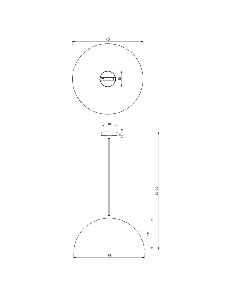 Milagro Lampa wisząca BETA BLACK/WHITE 1xE27 45cm MLP8955 Milagro Lampa wisząca BETA BLACK/WHITE 1xE27 45cm MLP8955