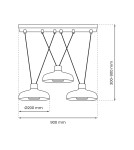 Milagro Lampa wisząca LINEA 3xGX53 MLP8820 Milagro Lampa wisząca LINEA 3xGX53 MLP8820