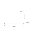 Milagro Lampa wisząca LUNGO 1xT8 9W LED MLP8911 Milagro Lampa wisząca LUNGO 1xT8 9W LED MLP8911