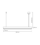 Milagro Lampa wisząca LUNGO 1xT8 18W LED MLP8912 Milagro Lampa wisząca LUNGO 1xT8 18W LED MLP8912