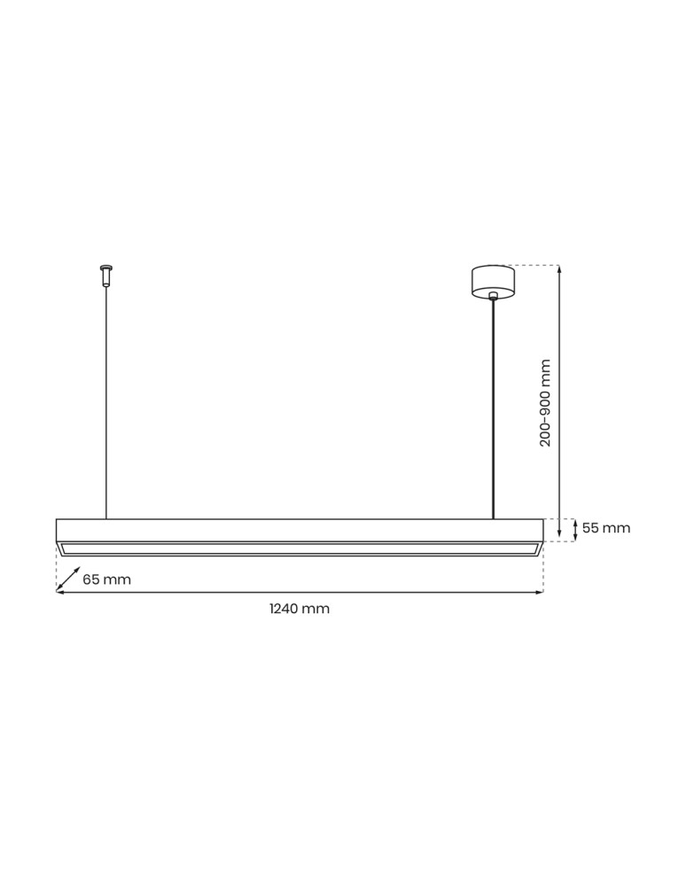 Milagro Lampa wisząca LUNGO 1xT8 18W LED MLP8912 Milagro Lampa wisząca LUNGO 1xT8 18W LED MLP8912