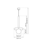 Lampy wiszące - Milagro Lampa wisząca FUTURA 1xG9 MLP8913 - product 5