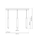 Lampy wiszące - Milagro Lampa wisząca CORTE 3xGU10 MLP8829 - product 5