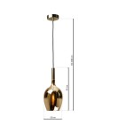 Milagro Lampa wisząca LUGANO GOLD 1xE14 ML8815 Milagro Lampa wisząca LUGANO GOLD 1xE14 ML8815