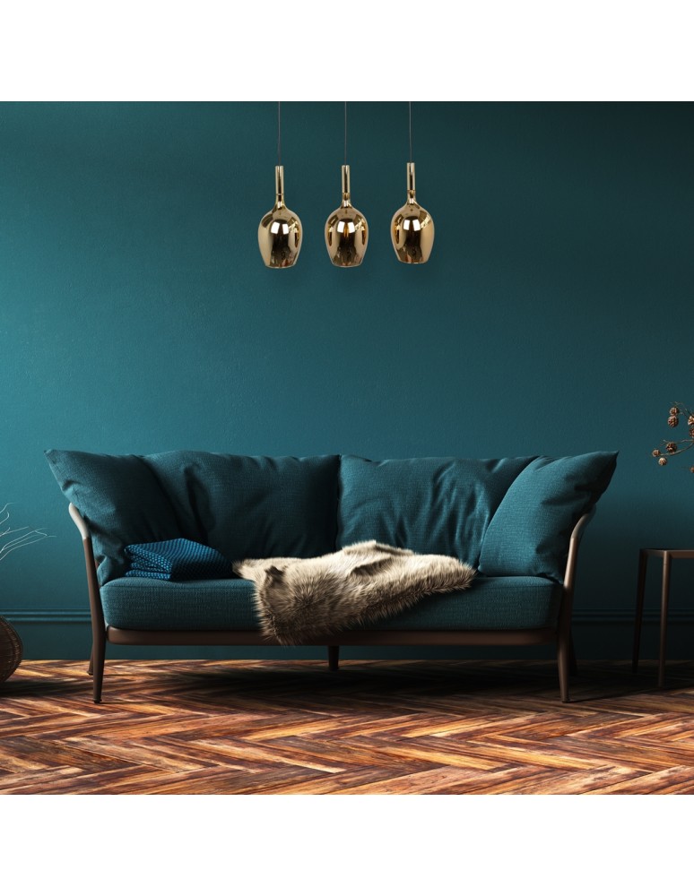 Milagro Lampa wisząca LUGANO GOLD 3xE14 ML8816