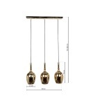 Lampy wiszące - Milagro Lampa wisząca LUGANO GOLD 3xE14 ML8816 - product 7