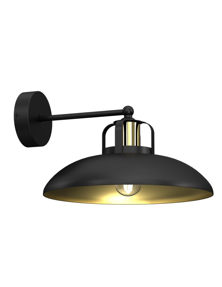 Milagro Kinkiet FELIX BLACK/GOLD 1xE27 MLP8904