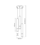 Lampy wiszące - Milagro Lampa wisząca JOKER BLACK 3xGU10 MLP8916 - product 5
