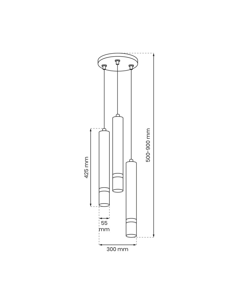 Milagro Lampa wisząca JOKER BLACK 3xGU10 MLP8916