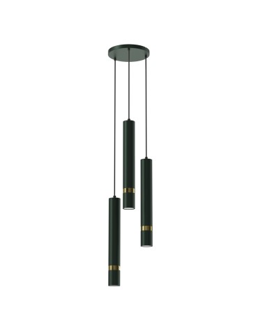 Milagro Lampa wisząca JOKER GREEN/GOLD 3xGU10 MLP8919