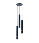 Lampy wiszące niebieskie - Milagro Lampa wisząca JOKER NAVY BLUE/GOLD 3xGU10 MLP8920 - product 1