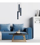 Lampy wiszące niebieskie - Milagro Lampa wisząca JOKER NAVY BLUE/GOLD 3xGU10 MLP8920 - product 3