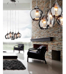 Lampy wiszące potrójne - Azzardo AMBER MILANO 3 CHROME 3xG9 Wisząca Chrom AZ2149 - produkt 4