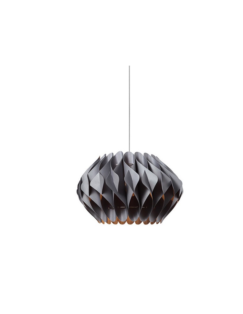Lampy wiszące - Azzardo RUBEN M GREY 1xE27 Wisząca Szary AZ2381 - produkt kolory-swiatla.pl 1