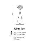 Lampy podłogowe trójnóg - Azzardo RUBEN FLOOR BEIGE 1xE27 Podłogowa Beżowy AZ2406 - product 3