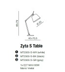 Lampy stołowe z abażurem - AZzardo ZYTA S Biurkowa Szary MT2300-S-GR - produkt 3