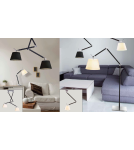 Lampy podłogowe z abażurem - AZzardo ZYTA Podłogowa Szary ML2300-L-GR - produkt 2
