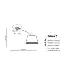 Lampy wiszące z abażurem - Azzardo SELENA 2 LAMPBODY 1xE27 Wisząca/Ramię z Bazą Montażową bez Abażuru Chrom AZ2284 - product 3