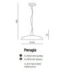 Lampy wiszące w stylu skandynawskim - Azzardo PERUGIA BLACK 1xE27 Wisząca Czarny AZ1335 - produkt 4