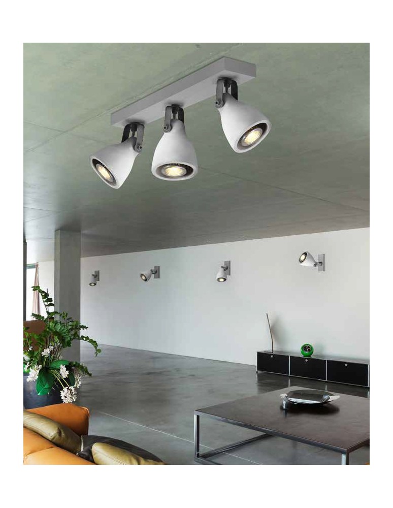 Lampy sufitowe reflektory - Azzardo BREMEN 3 3xGU10 Sufitowa Szary AZ2371 - product kolory-swiatla.pl 2