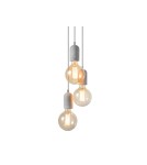 Lampy wiszące potrójne - Azzardo VOLTA 3 3xE27 Wisząca Beton AZ2385 - product 1