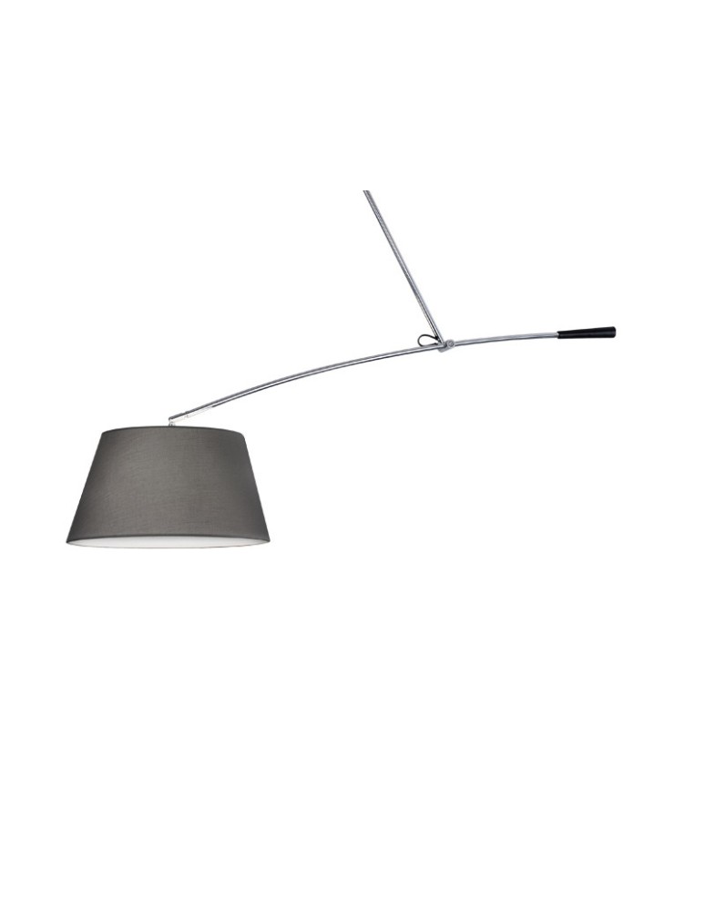 Lampy wiszące z abażurem - AZzardo Barcelona Wisząca Szary 1xE27 MD2355-LA GR - produkt kolory-swiatla.pl 1
