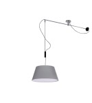 Lampy wiszące z abażurem - AZzardo Malaga Wisząca Szary 1xE27 MD2356-MA GR - product 1