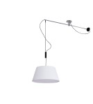Lampy wiszące z abażurem - AZzardo Malaga Wisząca Biały 1xE27 MD2356-MA WH - product 1