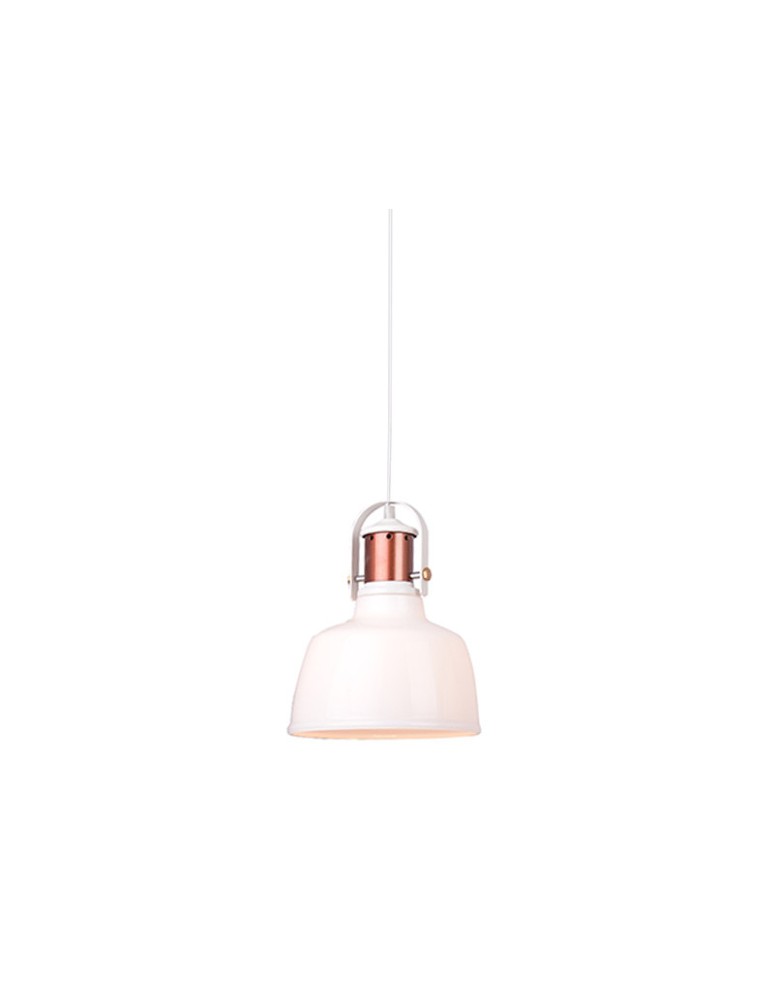 Lampy wiszące pojedyncze - Azzardo DARLING 1 GLASS 1xE27 Wisząca Biały AZ2143 - produkt kolory-swiatla.pl 1