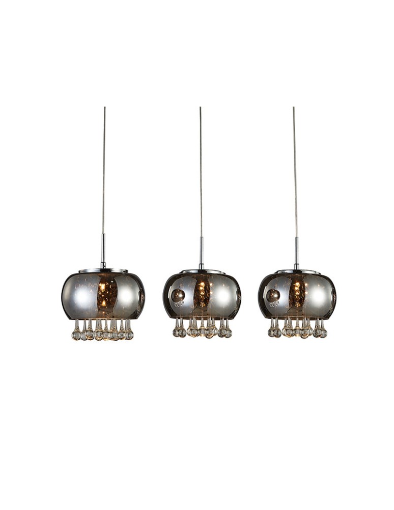 Lampy wiszące potrójne - Azzardo BURN 3 LINE 3xG9 Wisząca Chrom AZ2454 - produkt kolory-swiatla.pl 1