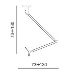Lampy wiszące z abażurem - AZzardo ZYTA S 1xE27 ALU AZ2298 + Abażur 26cm wisząca - produkt 5