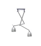 Lampy wiszące podwójne - AZzardo ZYTA 2 S Wisząca Alu/Alu 2xE27 MD2300-2S Alu/Alu - produkt 1