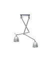 AZzardo ZYTA 2 S Wisząca Alu/Alu 2xE27 MD2300-2S Alu/Alu