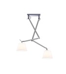 Lampy wiszące podwójne - AZzardo ZYTA 2 S Wisząca Alu/WH 2xE27 MD2300-2S Alu/WH - produkt 1