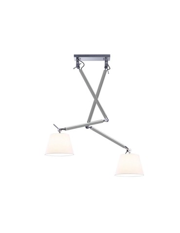 AZzardo ZYTA 2 S Wisząca Alu/WH 2xE27 MD2300-2S Alu/WH