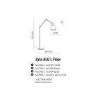 Lampy podłogowe łamane - AZzardo ZYTA FLOOR Podłogowa Alu/Alu 1xE27 ML2300-L Alu/Alu - produkt 3
