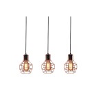 Lampy wiszące potrójne - Azzardo CARRON 3 LINE COPPER 3xE27 Wisząca Miedź AZ2141 - product 1