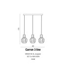 Lampy wiszące potrójne - Azzardo CARRON 3 LINE COPPER 3xE27 Wisząca Miedź AZ2141 - product 3