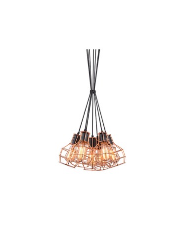 Azzardo CARRON 7 COPPER 7xE27 Wisząca Miedź AZ2142
