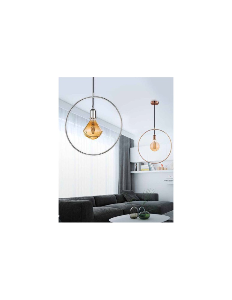 Lampy wiszące - Azzardo KRUG COPPER 1xE27 Wisząca Miedź AZ2113 - produkt kolory-swiatla.pl 3