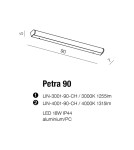 Kinkiety łazienkowe - Azzardo PETRA 60 3000 CHROME 1xLED Ścienna Chrom IP44 AZ2472 - product 4