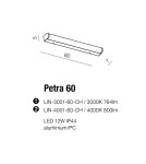 Kinkiety łazienkowe - Azzardo PETRA 60 3000 CHROME 1xLED Ścienna Chrom IP44 AZ2472 - produkt 4